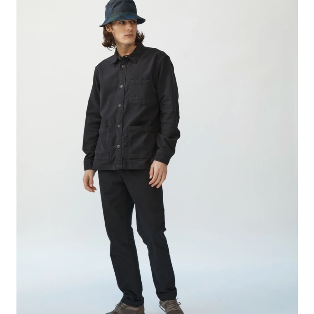 BLACK MOLESKIN OVERSHIRT